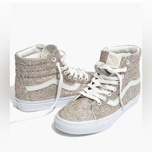 Vans® Unisex SK8-Hi High-Top Sneakers in Glitter Women’s Size 8